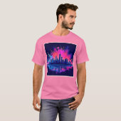 シティー鮮やかスケープのスプラッシュアート Tシャツ (正面フル)