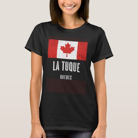 シティー・オブ・ラ・トゥークCANADAカナダ国旗の土産 Tシャツ (正面)