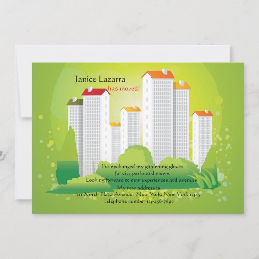 シティー・グリーンの動きに関する発表 案内状 (正面)