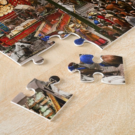 シティー – シカゴ – デアボーンの交通渋滞St 1909 ジグソーパズル (側面)