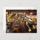 シティー – シカゴ – 1949年の夜に歩いた ポストカード (正面/裏面)
