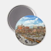 シティー – デトロイトMI – モーターシティー1917 マグネット (正面/裏面)