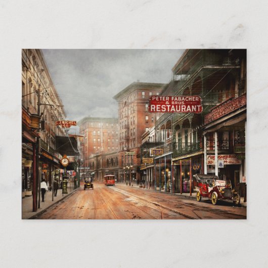 シティー – ニューオーリンズ – A look at St Charles Ave 1910 ポストカード (正面)