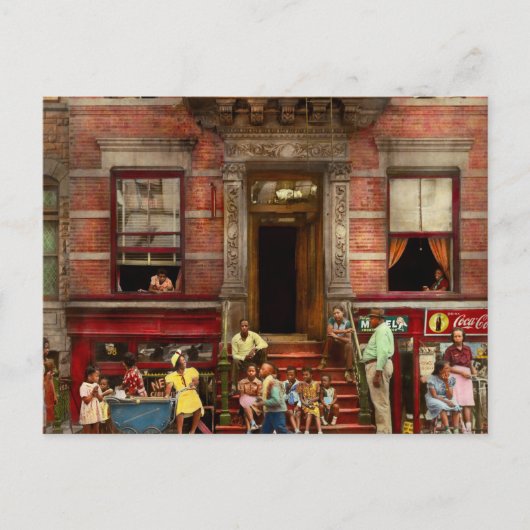 シティー – ハーレムNY – ストップライフ1935 ポストカード (正面)