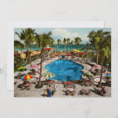 シティー – マイアミFL – 座るプールサイド1941 招待状 (正面/裏面)