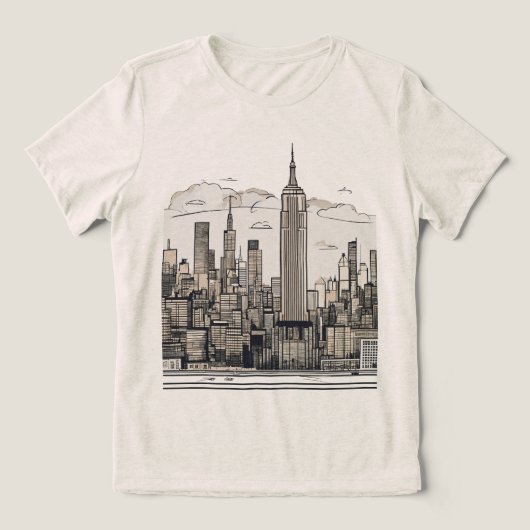 「シティー – 夢の国Touchスカイライン」 トライブレンドＴシャツ (デザイン正面)