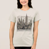 「シティー – 夢の国Touchスカイライン」 トライブレンドＴシャツ (正面)