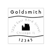 シティ写真と1920年代のフォント ラバースタンプ (インプリント)