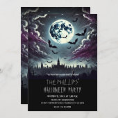 シティ墓地こうもりズインムーンライトハローウィンパーティ 招待状 (正面/裏面)