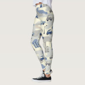 シティ建物通りランプカモフラージュパターン レギンス (左)