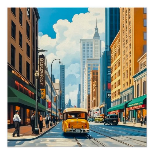 シティ通りマガジンイラストレーション ポスター (正面)