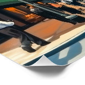 シティ通りマガジンイラストレーション ポスター (コーナー)