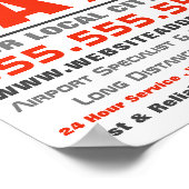 シティ通りライト、タクシーキャブ広告会社 ポスター (角)