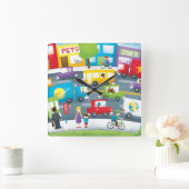 シティ通り スクエア壁時計 (ホーム)