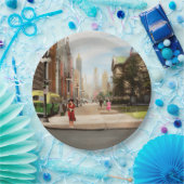 シティ-シカゴIL -ザマグニフィセントマイル1940 ペーパープレート (パーティー)