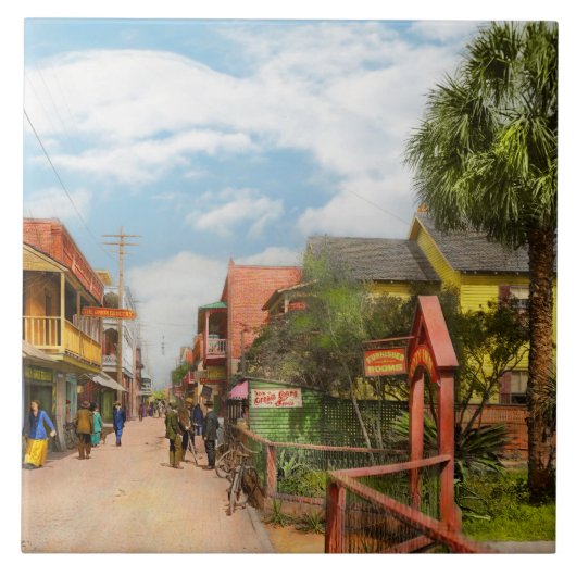 シティ-セントオーガスティンフロリダ-コージーイン1908 タイル (正面)