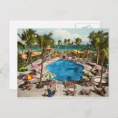 シティ – マイアミFL – シッティングプールサイド1941 ポストカード (正面/裏面)