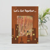 シティ ライツ ディナー パーティーのドリンクの招待状 招待状 (スタンド正面)