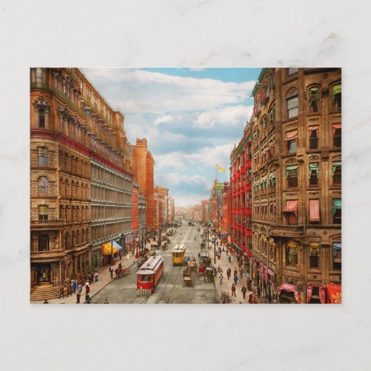 シティ – ロチェスターNY – ダウンタウンロチェスター1904 ポストカード (正面)