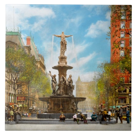 シティ – 王シンシナティ – 水の天才1906年 タイル (正面)