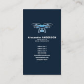 シティ&超高層ビル – ドローンパイロット垂直 名刺 (裏面)