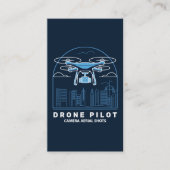 シティ&超高層ビル – ドローンパイロット垂直 名刺 (正面)