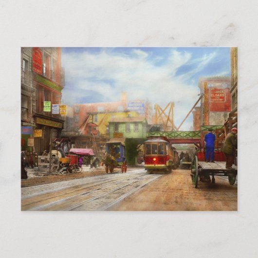 シティ – NY -ブロードウェイアットカナルSt 1913 ポストカード (正面)