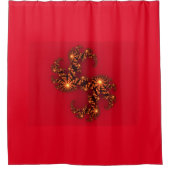 シテリア美しいインヴィヴィッド3Dコズミック・アート シャワーカーテン (正面)