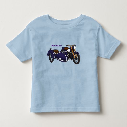 シデカーパープルバイクイラストレーション トドラーTシャツ (正面)