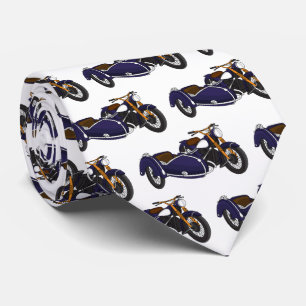 シデカーパープルバイクイラストレーション ネクタイ