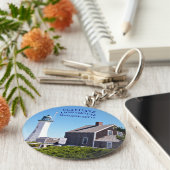 シトゥートライトハウスマサチューセッツ州キーチェーン キーホルダー (側面)