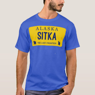 シトカアラスカライセンスプレートシティ名 Tシャツ