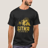 シトカアラスカ山脈ハイキング自然 Tシャツ (正面)