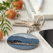 シトカアラスカ旅行ジャンキパーソナライズされた キーホルダー (側面)