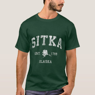シトカ アラスカ州 ビンテージ スポーツ デザイン Tシャツ