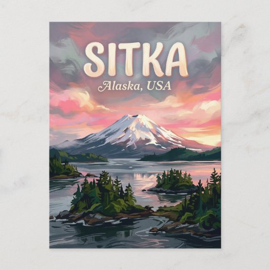 シトカ・サウンド アラスカ州 旅行 ポストカード (正面)