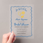 シトラスお洒落メインスクイーズファンキーブライダルシャワー アクリル招待状 (インサイチュ (ポータブル))