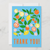 シトラスお祝いカスタムカラフルフラット サンキューカード (正面)
