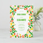 シトラスお祝いカスタムサマーブライダルシャワー 招待状 (スタンド正面)