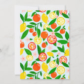 シトラスお祝いカスタムサマーブライダルシャワー 招待状 (裏面)