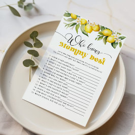 シトラスのレモン誰がママのシャワー最高のゲームを知っている