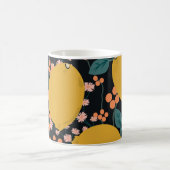 シトラスの木の手描き：ヴィンテージ コーヒーマグカップ (中央)
