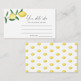 シトラスアイディア – 日付の夜のレモン\日付の瓶 エンクロージャーカード