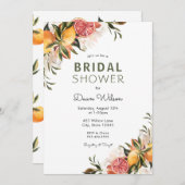 シトラスアンドグリーンリーブライダルブランチの招待 招待状 (正面/裏面)