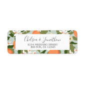 シトラスアンドミント結婚差出人住所ラベル ラベル (正面)