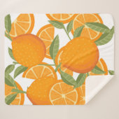 シトラスイエローの継ぎ目のない模様 シェルパブランケット (正面(横))