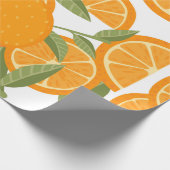 シトラスイエローの継ぎ目のない模様 ラッピングペーパー (角)