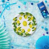 シトラスイエローレモングリーン葉ウェディングパーティー ペーパープレート (パーティー)