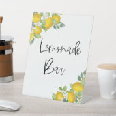 シトラスイエローレモンパーティーレモネードバーサイン 台座サイン (インサイチュ)