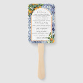 シトラスイタリアンタイル結婚式プログラムファン ハンドファン (裏面)